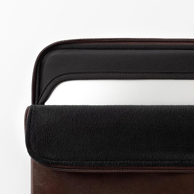 Comfyable Slim Protective Laptop Sleeve Compatible with 13/14 Inch MacBook Air & MacBook Pro M5/M4/M3/M2 Pro/Max 2026, Mac Travel Case, Laptop Pouch, Slim PU Leather Cover, Briarwood