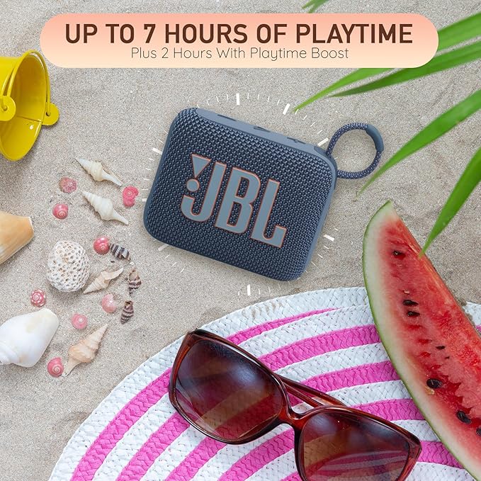 JBL Go 4 Portable Bluetooth Wireless Speaker, IP67 Waterproof and Dustproof Built-in Battery - Black - Boomph's Comprehensive Ultimate Performance Cloth Solution for Your On-the-Go Sound Experience