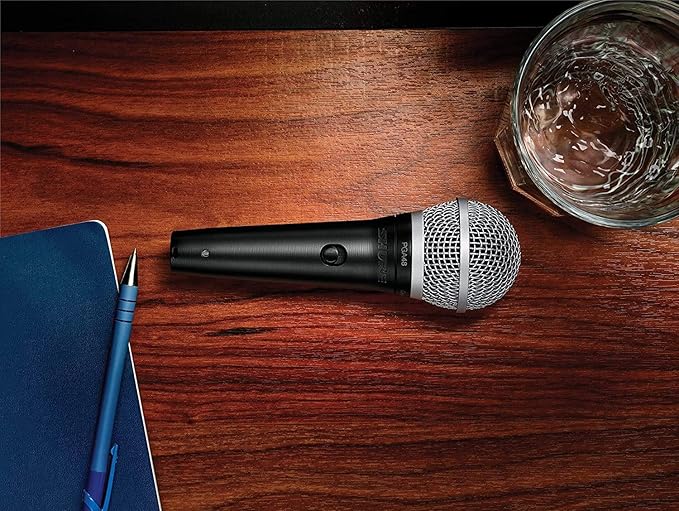 Shure PGA48 Dynamic Microphone - Handheld Mic for Vocals with Cardioid Pick-up Pattern, Discrete On/Off Switch, 3-pin XLR Connector, 15' XLR-to-XLR Cable, Stand Adapter and Zipper Pouch (PGA48-XLR)