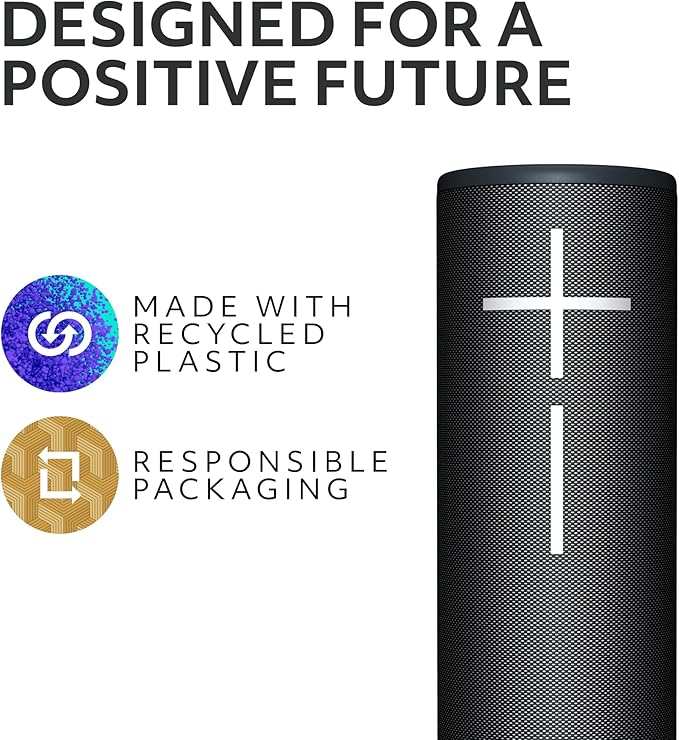Ultimate Ears Boom 4 Portable Waterproof Bluetooth Speaker with 360-Degree, Bold, Immersive, Crystal-Clear Sound, Floating Speaker with 15-Hour Battery and 147ft (45m) Range - Black