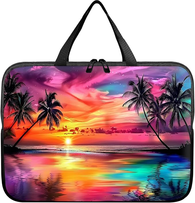 Laptop Sleeve Case Bag 13 inch, Summer Sunset Colorful Sky Slim Carrying Case Handbag Travel Laptop Bag for 13 inch MacBook Air M3/M2/Pro M2/ 13" iPad Pro/Air M4/M2 2024