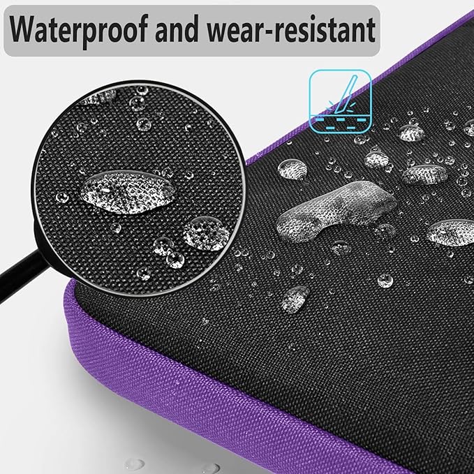 Hseok Laptop Shoulder Bag 15 15.6 16 Inch Briefcase,Compatible MacBook Pro/Neo 16",MacBook Air/Pro 15,XPS 15/16 and most 15.6-16 and Most 15-16 Notebooks,Spill-Resistant Handbag,Black Purple