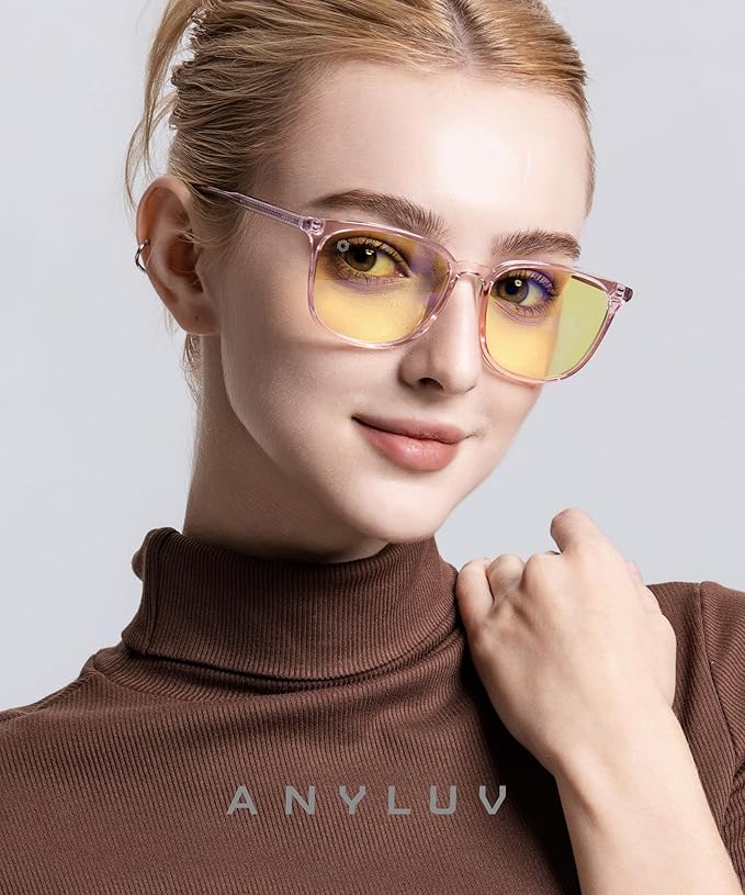 ANYLUV Blue Light Glasses for Woman Men, Womens Blue Light Blocking Glasses Computer Glasses Anti Eyestrain