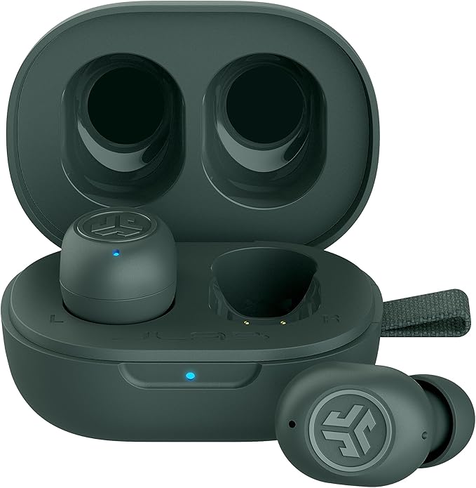 JLab JBuds Mini True Wireless Bluetooth Earbuds with Charging Case, Sage, IP55 Sweat and Dust Proof, Bluetooth Multipoint, Be Aware Audio, 3 EQ Sound Settings, Crystal Clear Calls