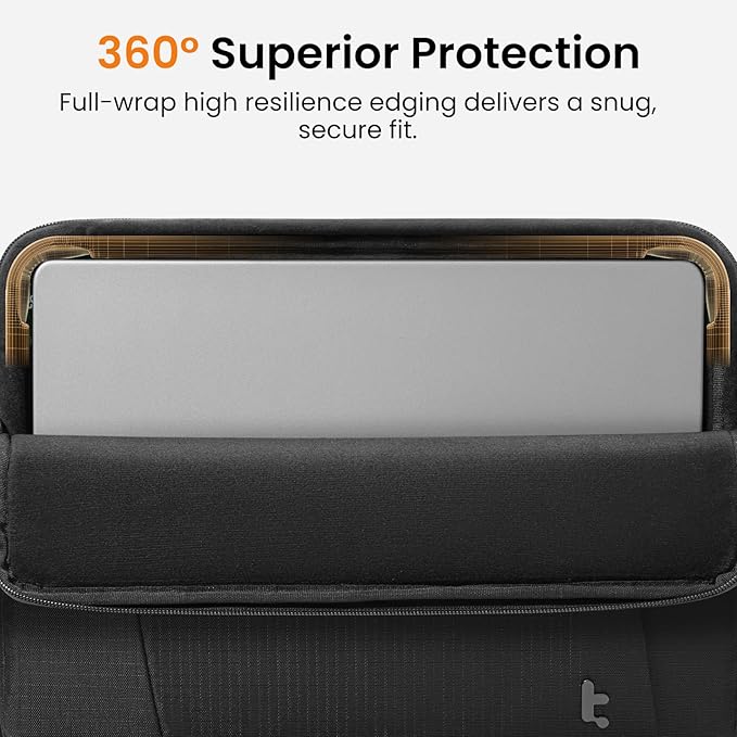 tomtoc Slim & 360° Protective Laptop Sleeve for 14-inch HP Lenovo Dell Acer ASUS Samsung Laptop Chromebook, Water-Resistant Case with CornerArmor, Fits 13.5-14.4 Inch Surface Laptop Studio/6/5/4/3