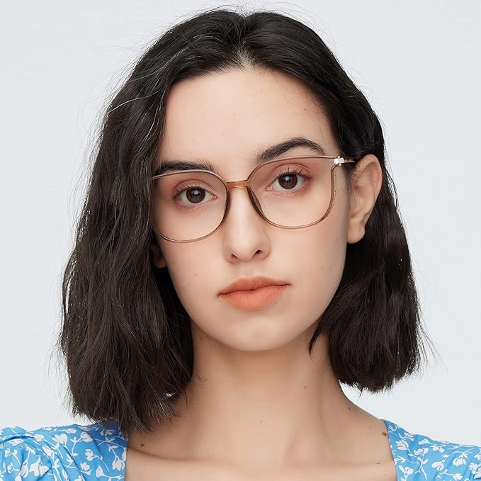GUDVUE Blue Light Glasses For Woman, Computer Reading/Gaming/Phones Glasses, Anti Glare/UV400/Eye Strain