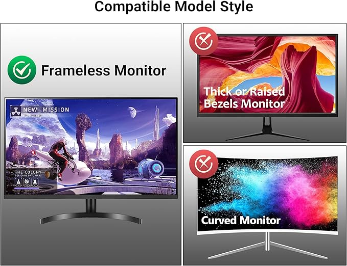 FILMEXT 2 Pack Removable 27 Inch Blue Light Screen Filter for Monitor 16:9 Frameless Monitor -Bubble Free High Clarity- Eye Protection Blue Light UV Blocking Protector for Thin Bezel Computer Monitor