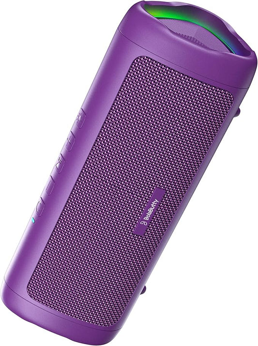 Bluetooth Speaker with HD Sound, Portable Wireless, IPX5 Waterproof, Up to 20H Playtime, TWS Pairing, BT5.3, for Home/Party/Outdoor/Beach, Electronic Gadgets, Birthday Gift (Purple)