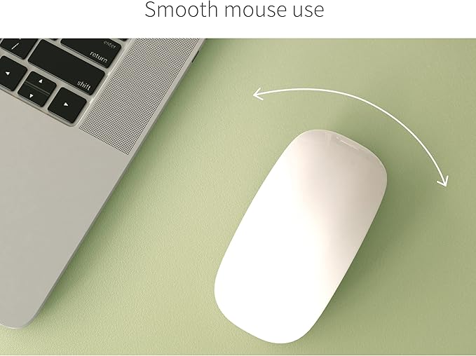 RENMTURE Dual-Sided Mouse Pad, Natural Cork & PU Leather Large Desk Pad for Office and Home Work, Desk Protector Non-Slip, Waterproof, Easy Clean (Light Green, 36"x17")