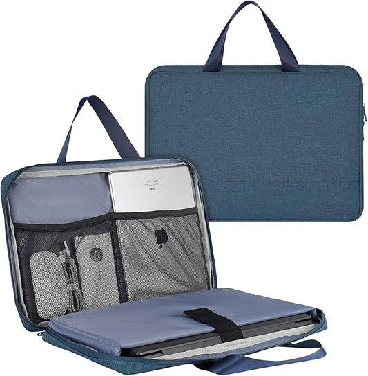 17.3 Inch Laptop Bag Men Women Briefcase with Organizer Compatible HP Envy 17 17t/Pavilion 17, Dell Inspiron 17/G3 G7 17.3, Ideapad 330 L340 17.3, Acer Aspire 17.3, ROG MSI GS75 17.3 Case, Blue