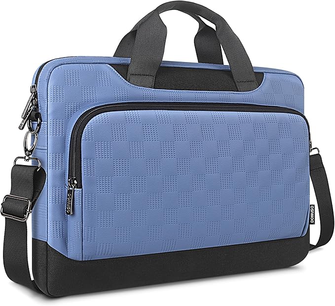 DOMISO 17-17.3 inch Laptop Sleeve Business Briefcase 17 inch Laptop Bag Waterproof 17 inch Laptop Case for Men Women Business Office Work Computer Bag Blue