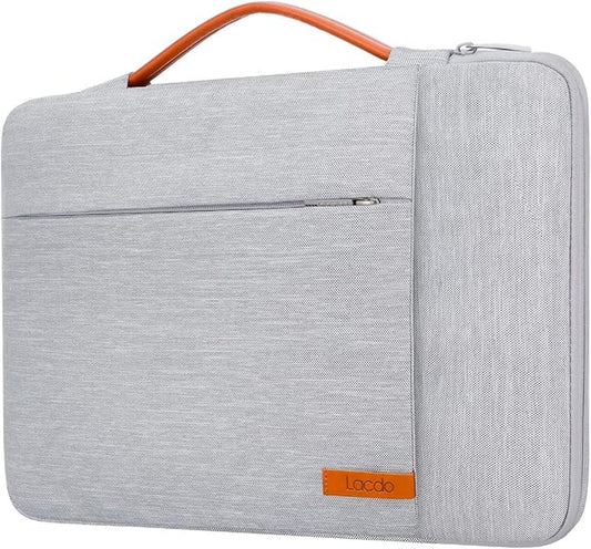 Lacdo 360° Protective Laptop Sleeve Case for 13 inch MacBook Air M5 A3449 (2026), M4 A3240 2025, M3 A3113 A2681 A2337 | 13" MacBook Neo A18 Pro A3404 (2026) | iPad Air/Pro 13 M5 Computer Bag, Gray