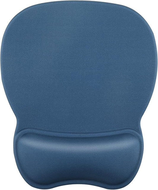 MROCO Ergonomic Mouse Pad with Gel Wrist Rest, Smooth Wrist Support Surface, Non-Slip PU Base for Pain Relief, Comfortable Mousepad for Computer, Laptop, Office & Home, 9.4 x 8.1 in, Navy Blue