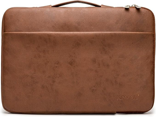 Kinmac 360° Heavy Duty Protective Laptop Sleeve Case Bag Cover with Handle for MacBook Air 13 inch,iPad Pro 13 inch and 13.3 inch HP,Dell,Lenovo,Asus,Acer Laptop (Coffee PU)