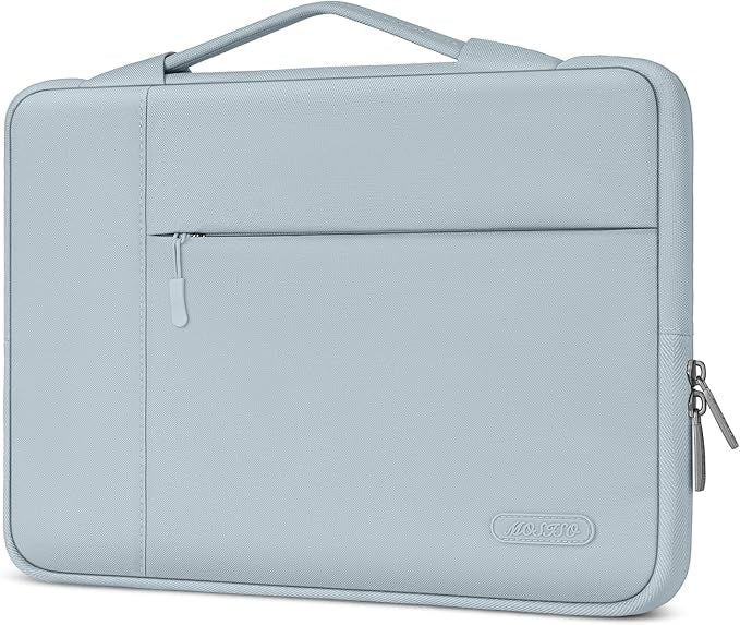 MOSISO Laptop Case 13.3 inch, 13-13.3 inch Laptop Sleeve with Handle Compatible with MacBook Air/Pro 13/Pro 14 M5 M4 M3 M2 M1,HP Dell ASUS Lenovo, Polyester Multifunctional Computer Bag, Baby Blue