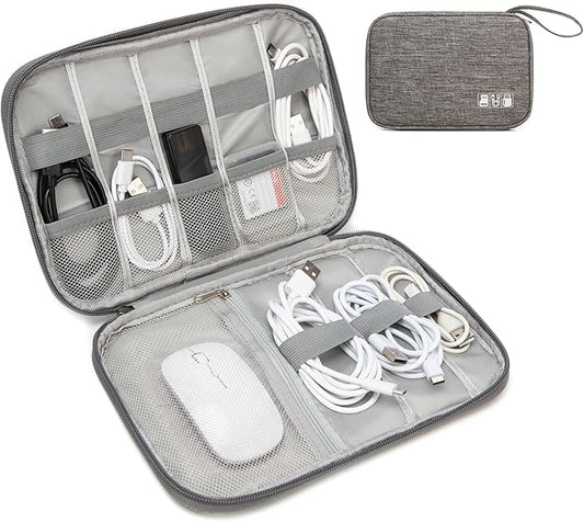 Electronics Organizer Travel Case,Travel Cable Organizer Pouch - Portable Storage Bag for Cord, Charger, Phone, Earphone, Electronic Accessories for Travel & Daily Use