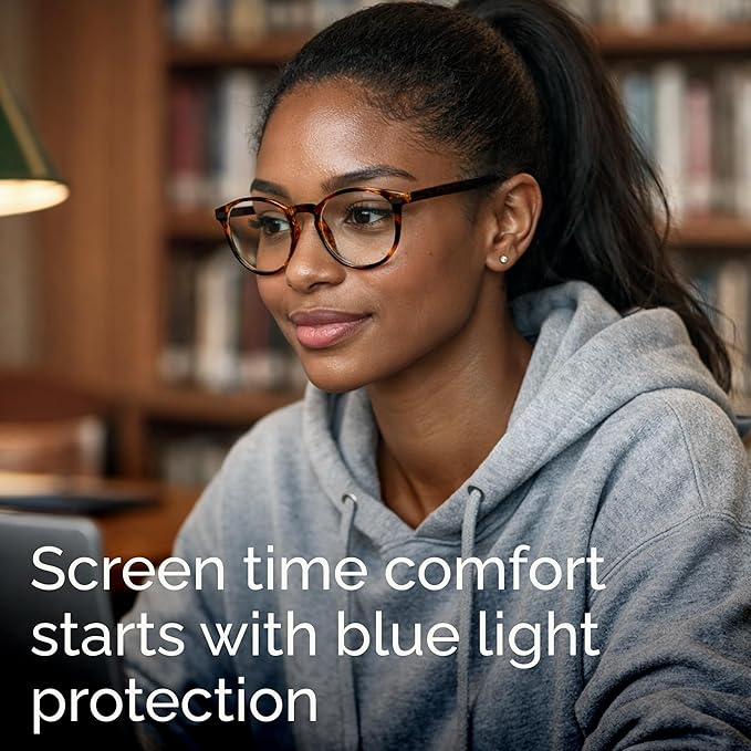 IBOANN Chic & Comfy Blue Light Glasses for Women - 3-Pack Round Frames, Screen-Ready Style with UV Protection Coating