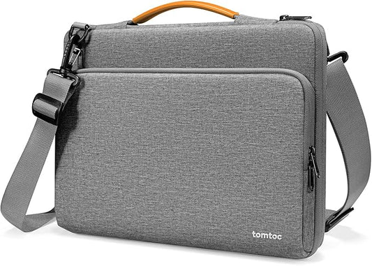 tomtoc 360 Protective Laptop Shoulder Bag for 15-inch 2026 MacBook Air M5 A3448, M4/M3/M2 A3241 A3114 A2941, 15" Dell XPS & Microsoft Surface Laptop 7/6/5, Water-Resistant Laptop Accessory Sleeve Case