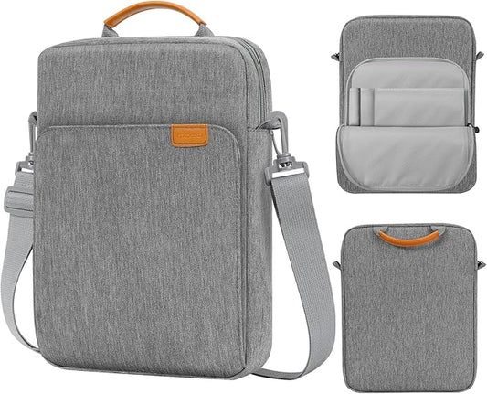 MoKo 13.3-14 Inch Laptop Sleeve Bag Fits Mac Neo 13-inch A18 Pro, Mac Pro 13.3" M2 2022/M5/M5 Pro/M5 Max 14.2" 2026, Mac Air 13.6" M5 2026, Handle Carrying Case with Shoulder Strap, Dark Gray