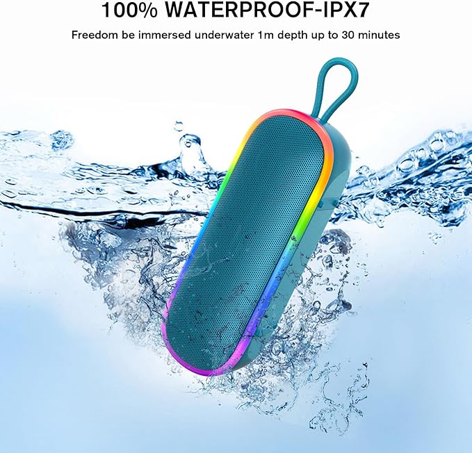 Bluetooth Speakers,IPX7 Waterproof Speaker with 20W Powerful Sound,Portable Wireless Speakers with Extral Bass,for Beach Pool Camping Outdoors,Christmas/Birthday Gift for Men,Women,Friends