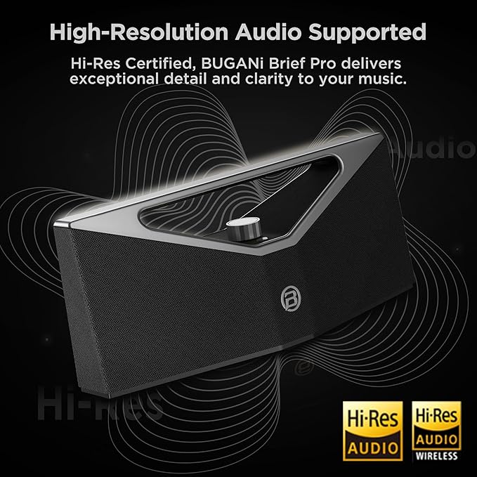 BUGANI Hi-Res Audio Bluetooth Speaker Loud 160W, Large Portable Bluetooth Speaker with Deep Bass Subwoofer, TWS Wireless Stereo, Waterproof Outdoor Party Speaker, 12H Playtime Gray