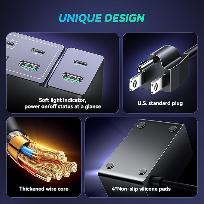 160W 8-in-1 Charging Station for Multiple Devices - Phone, Tablet, Smartwatch, for Home, Office