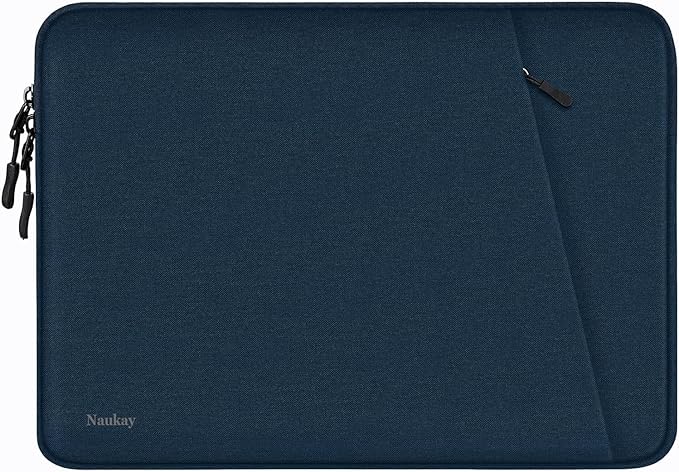 Laptop Sleeve Case 14 inch, Shockproof Protective Computer Cover with Accessories Pocket, Portable Laptop Bag Compatible for 14 inch MacBook Air/Pro, Dell, HP, Acer, Asus, Lenovo, Dark Blue