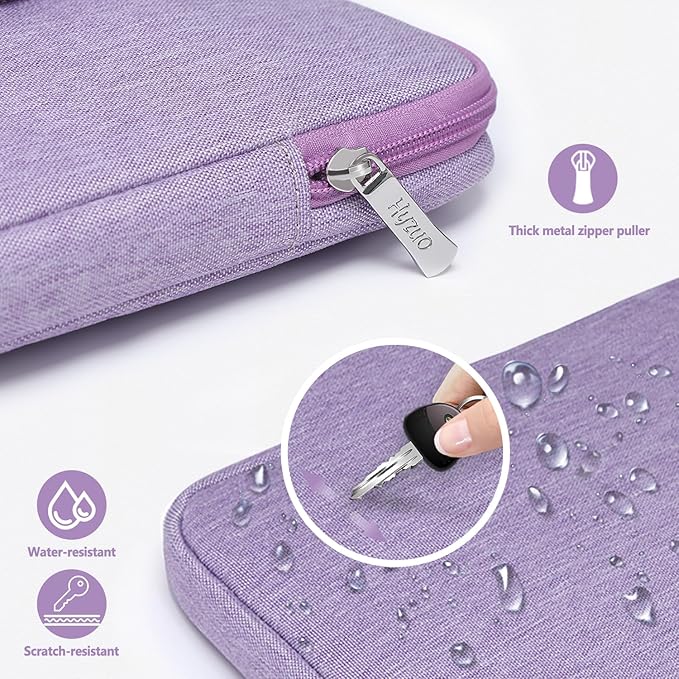 HYZUO 13 Inch Laptop Sleeve Bag Set for MacBook Air 13 M5/M4/M3/M2/M1 A3449 2026-2018, 13" MacBook Neo 2026 A3404, MacBook Pro 13 M2/M1 2026-2016, iPad Pro/Air 13, XPS 13, Surface Pro, Lilac Purple