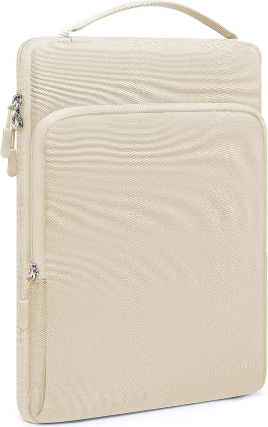 HYZUO 13.3-14 Inch Laptop Bag Sleeve for MacBook Pro 14 M5 M4 M3 M2 M1 Pro/Max A3426 A3427 2026-2021, MacBook Air/Pro 13.3, 13.8"-13.5" Surface Laptop/Book, Notebook Case for 13" Dell HP, Sand