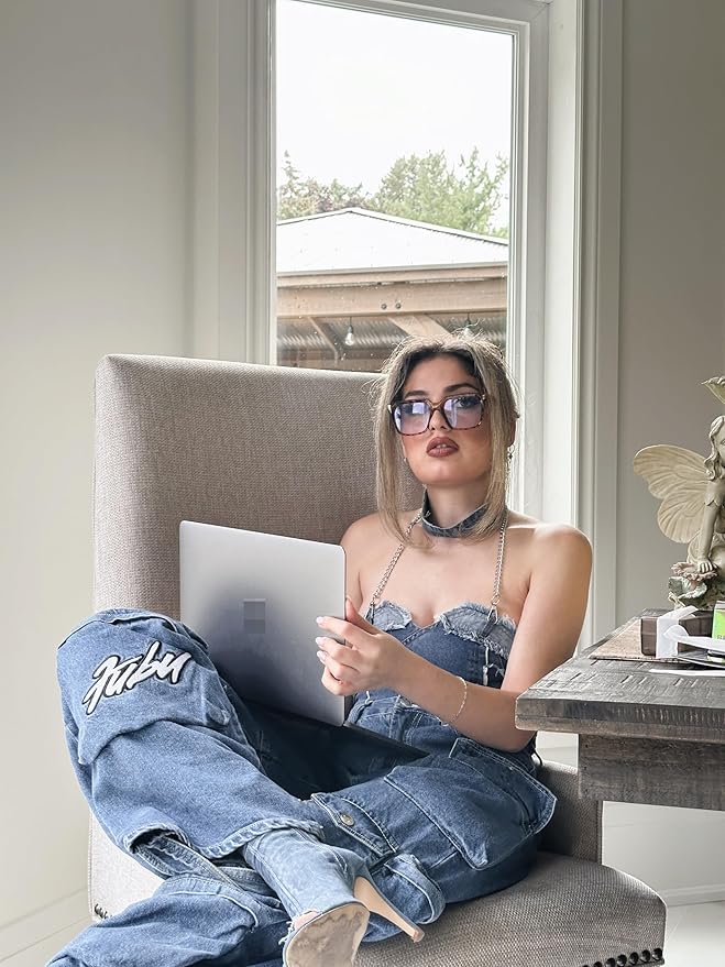 VISOONE Rectangle TR90 Blue Light Blocking Glasses Computer Eyewear with Preppy Look for Women and Men Cougar