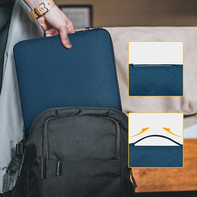 Laptop Sleeve 14 Inch Computer Case Bag for 15 inch New MacBook Air M4 A3241 M3 A3114 M2 A2941 2025-2023, HP Lenovo Acer ASUS Chromebook 14, Atrovirens