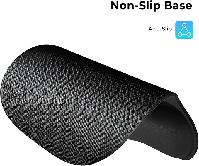 EooCoo Ergonomic Mouse Pad with Wrist Support, Mousepad with Memory Foam Wrist Rest and Non-Slip Base for Computer, Cafe, Home & Office, 9.64 x 8.26 in Office Desk Accessories