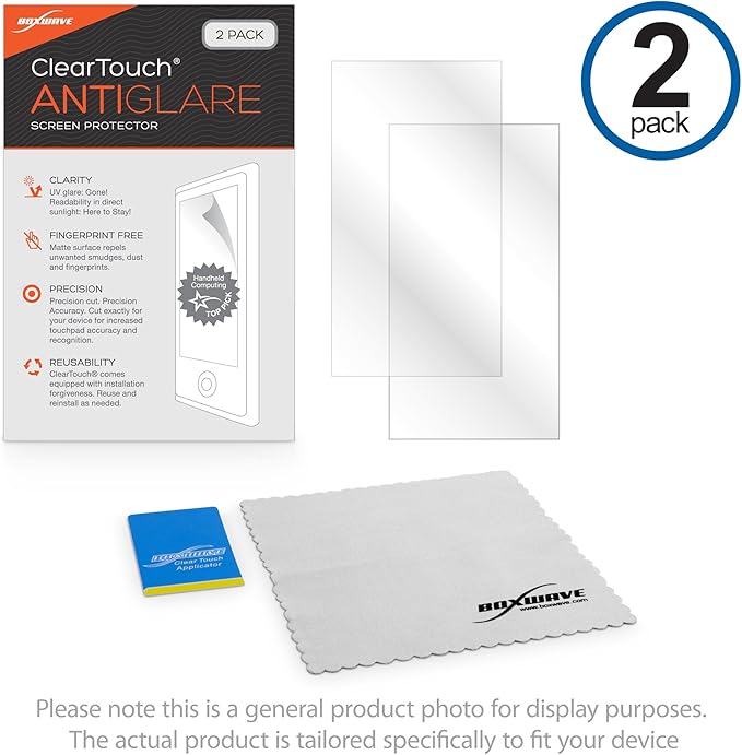 BoxWave Screen Protector Compatible with Kenwood DMX1057XR - ClearTouch Anti-Glare (2-Pack), Anti-Fingerprint Matte Film Skin