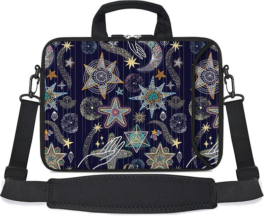 RICHEN 10 inch Messenger Bag Carrying Case with Handle Accessory Pocket Fits 7 to 10-Inch Laptops/Notebook/Kids Tablet (7-10.2 inch, Stars)