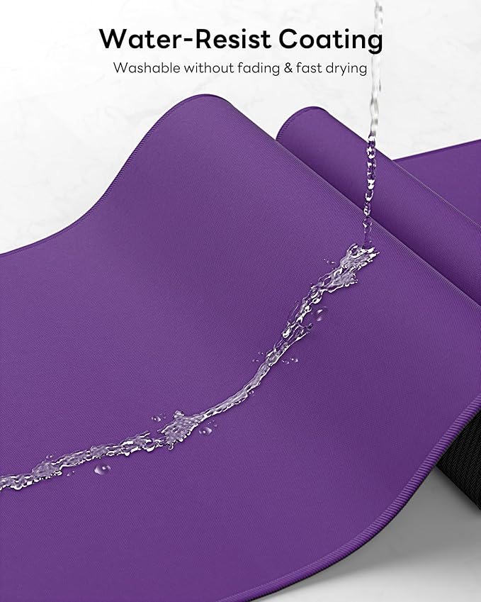 Purple Mouse Pad, 31.5 x 11.8 Large Desk Mat with Stitched Edges & Non-Slip Base, Mousepad for Office, Home, Work