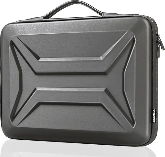 DOMISO 15.6-16 Inch Laptop Hard Case, Waterproof Shockproof Hard Shell Laptop Sleeve Protective Computer Bag for Macbook Pro/Lenovo IdeaPad/HP ENVY/Dell XPS,Dark Grey
