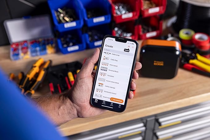 Brother PT-E720BT Portable Industrial Label Printer, Bluetooth®, Pro Label Tool App for Industrial Formats, Optional Hands-Free Accessories, Rechargeable Battery, Up to ~1-Inch Durable Labels