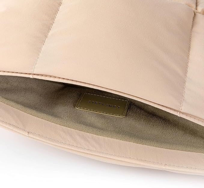 Comfyable Puffy Laptop Sleeve 13 Inch 14 Inch, Quilted Puffer Laptop Carrying Case for Women, Pillow Case Compatible with MacBook Air/Pro M5 M4 M3 M2 Pro/Max 2026, 13" MacBook Neo A18, Sand