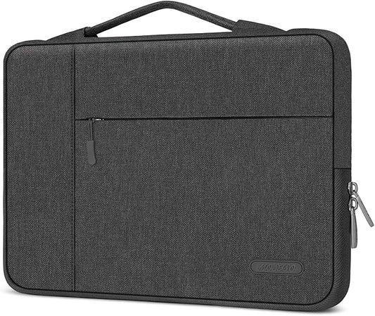 MOSISO Laptop Case 13.3 inch, 13-13.3 inch Laptop Sleeve with Handle Compatible with MacBook Air/Pro 13/Pro 14 M5 M4 M3 M2 M1,HP Dell ASUS Lenovo, Polyester Multifunctional Computer Bag, Charcoal Gray