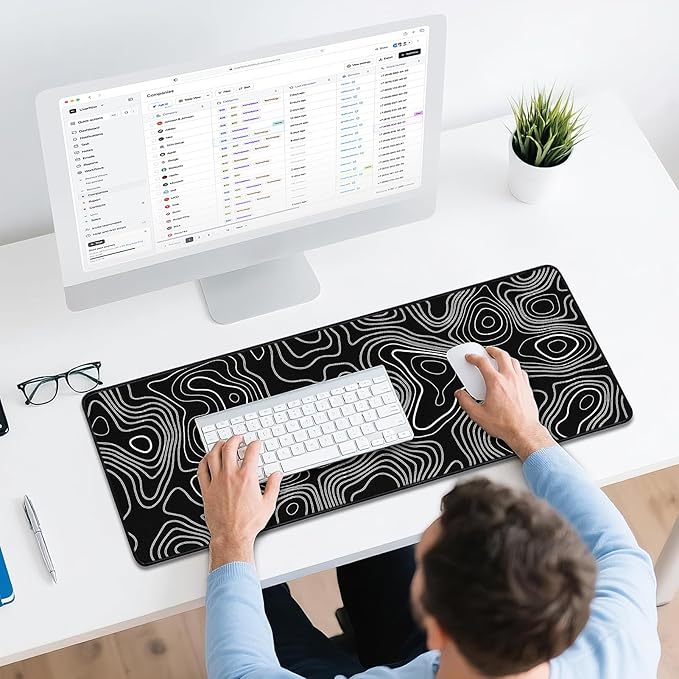 Mouse Pad Gaming - Desk Mat for Keyboard and Mouse - Large Mouse Pad for Desk, World Map Mousepad (31.5 x 11.8inch) with Non-Slip Base, Desks Pad Mat for Gaming, Office and Home