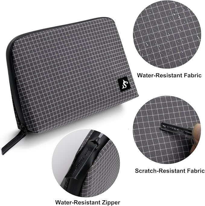 SIMTOP Cord Organizer Travel Small Tech Bag Pouch Case for Cords, Charger, Hard Drive, Power Bank ?€? Water-Resistant Electronics Organizer, Small Portable Gadget Case for Travel