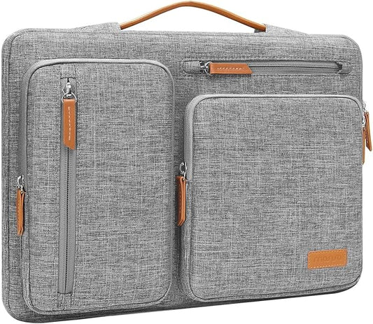 MOSISO 360 Protective Laptop Case 13 inch, 13 inch Laptop Sleeve Compatible with MacBook Air M5 M4 M3 M2 M1 2026-2018/Neo/Pro M2 M1, Side Open Carrying Case with 4 Zipper Pockets&Handle, Gray