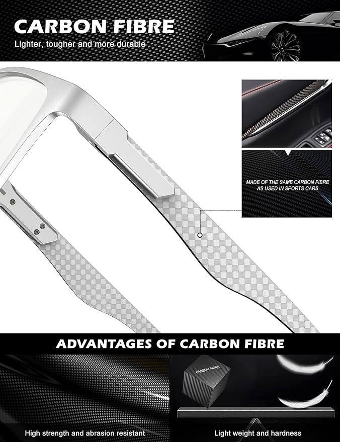 ANYLUV Carbon Fiber Reading Glasses for Men Women, Blue Light Blocking Computer Readers, Anti Glare Spring Hinge