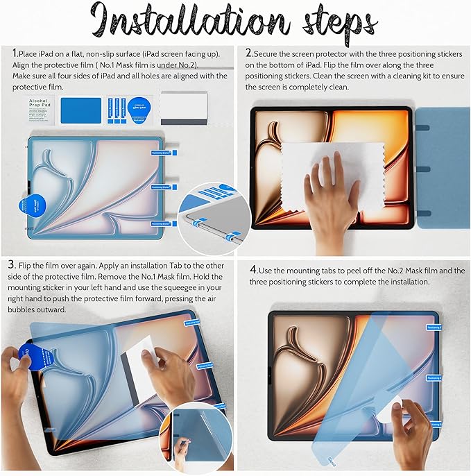 Mamol [2 Pack] Paper Screen Protector for iPad 11th generation (A16, 2025)/ 10th generation (2022), Write and Draw Like on Real Paper/Matte/High Sensitive/Anti Glare
