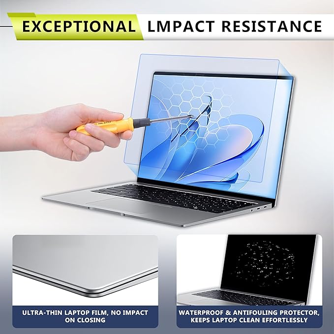 2 Pack 13.3 inch 16:10 Anti Blue Light Screen Protector,Anti Glare UV Blocking Eye Protection Film,Eye Strain Relief for HP/Lenovo/Dell/ASUS/Acer/Samsung Laptops