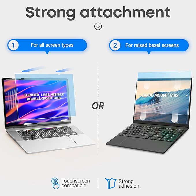 VINTEZ 14 inch Blue Light Blocking Screen Protector Panel for 16:9 Widescreen Computer Monitor and Laptop - PC Anti-UV Eye Protection Filter Film - Anti-Scratch Diagonal Frame Shield [1 Pack]
