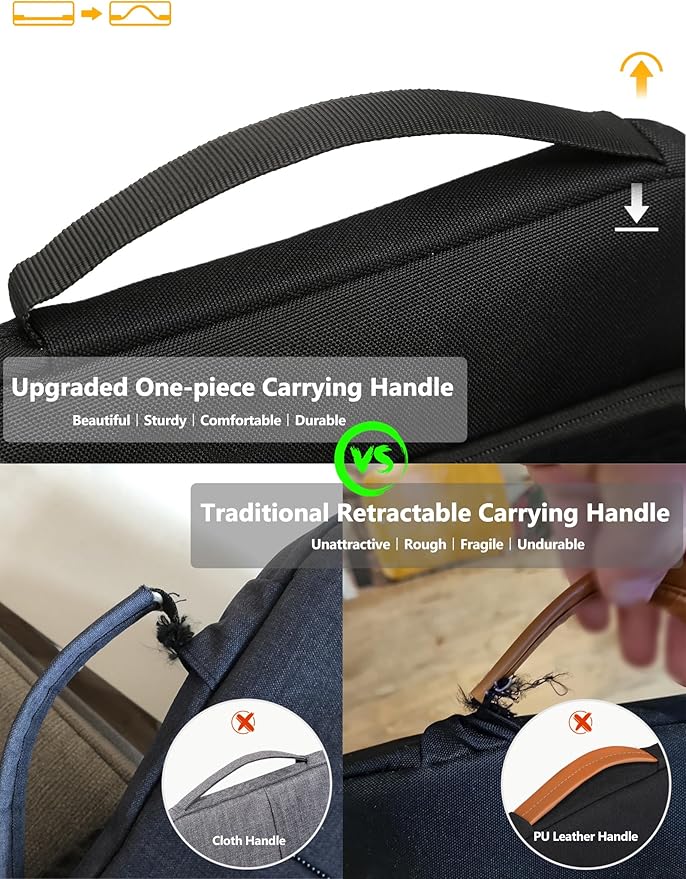 HYZUO 17-17.3 Inch Laptop Bag Case Sleeve for 17" 17.3" HP/Dell/Lenovo/ASUS/Acer/LG/MSI Gaming Laptop/Razer Blade 17/18, Notebook Carrying Briefcase for Men Women, Black