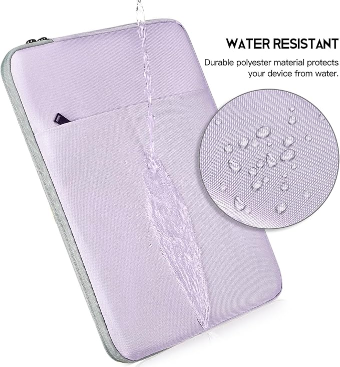 CaseBuy MacBook Air 15 inch Sleeve Water-Resistant Protective Case for 2025 2024 MacBook Air 15 M2 M3 M4 M5 Chip A3448 A2941 A3241 Laptop Carrying Case Cover Slim Traveling Accessories Bag -Purple