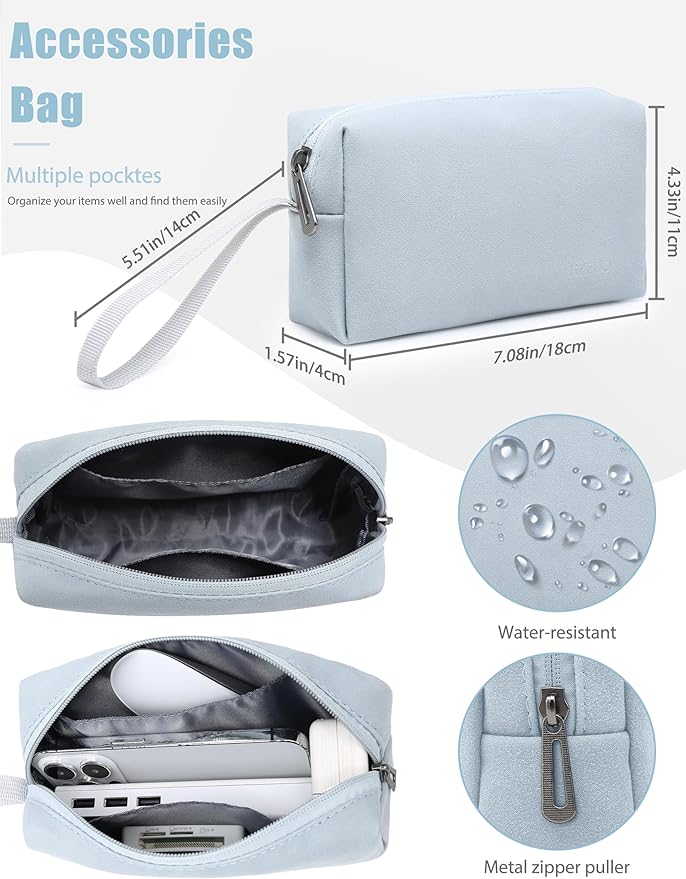 HYZUO 13 Inch Laptop Sleeve Case Bag with Adjustable Stand for MacBook Air 13 M5 A3449 M4 M3 M2 M1 2026-2018, 13" MacBook Neo 2026, MacBook Pro 13 M2 M1 2026-2016, Surface Pro, XPS 13, Pale Blue