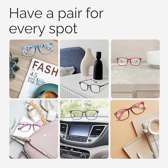 CCVOO Reading Glasses for Women/Men, Eyeglasses, Blue Light Readers for Women/Men, Computer Eye Glasses, Cheaters